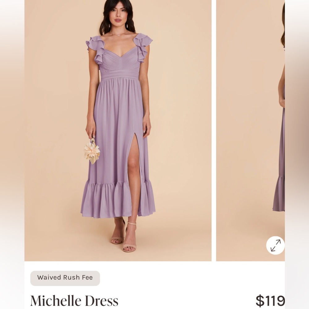 Birdy Grey chiffon lavender dress size large